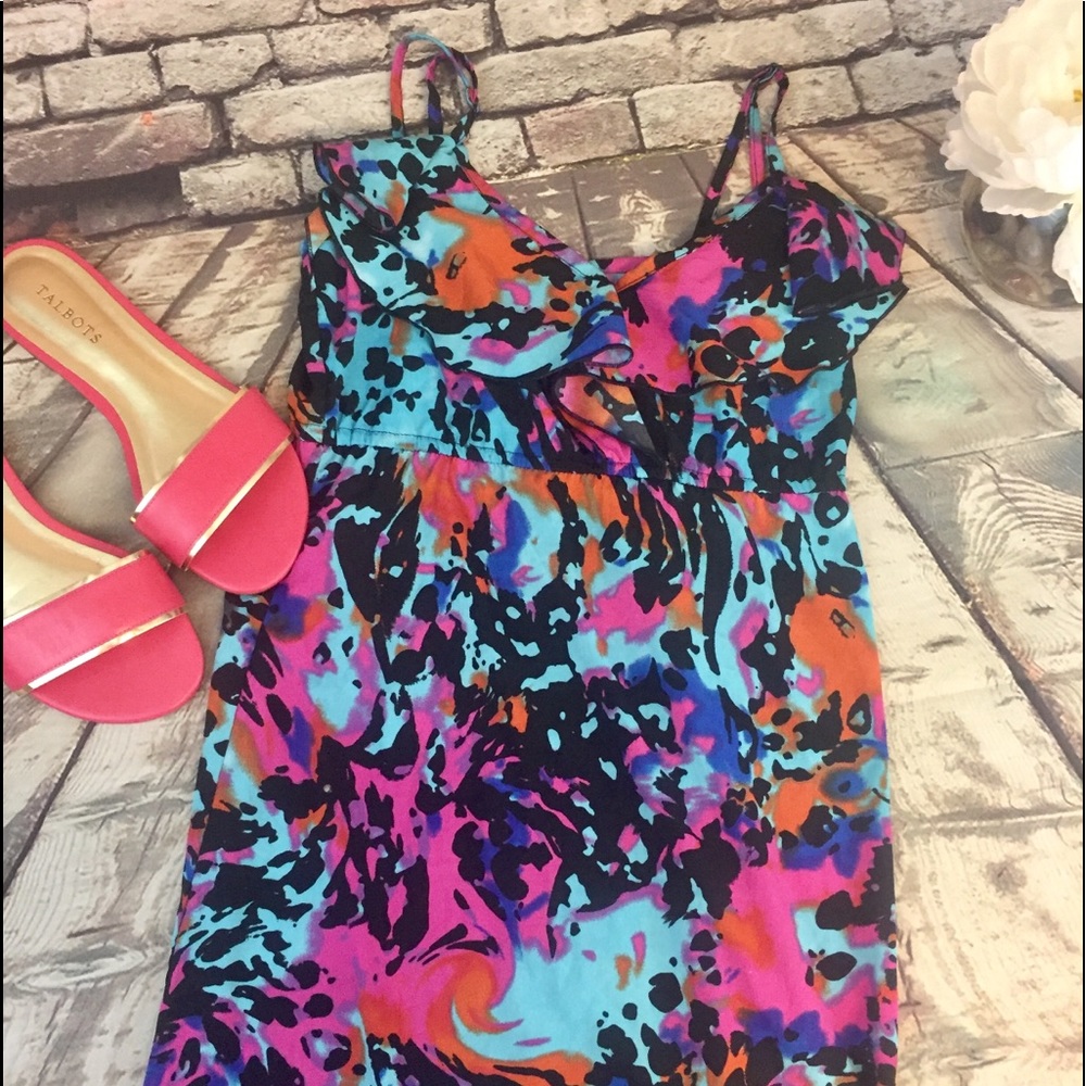 3/$20 Wet Seal Multi Color Spaghetti Strap Dress